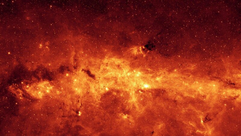 Cosmic nebula in infrared