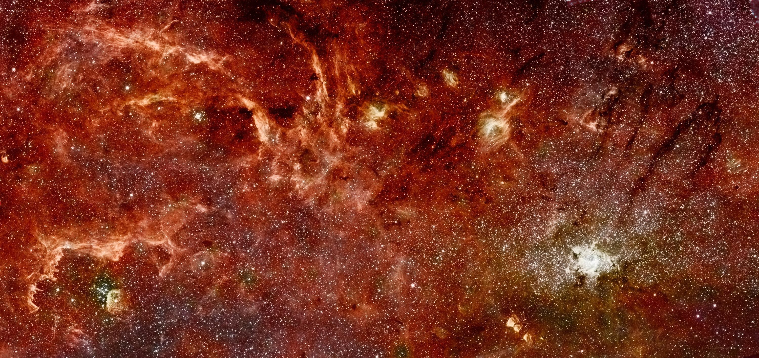 Cosmic nebula in infrared