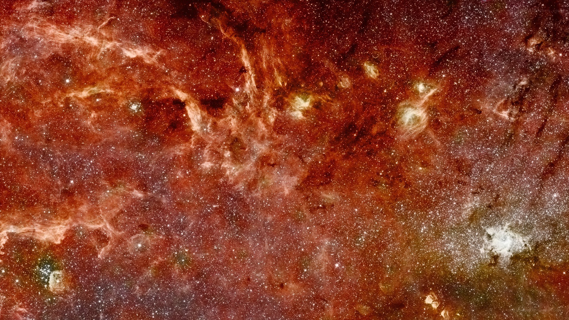 Cosmic nebula in infrared