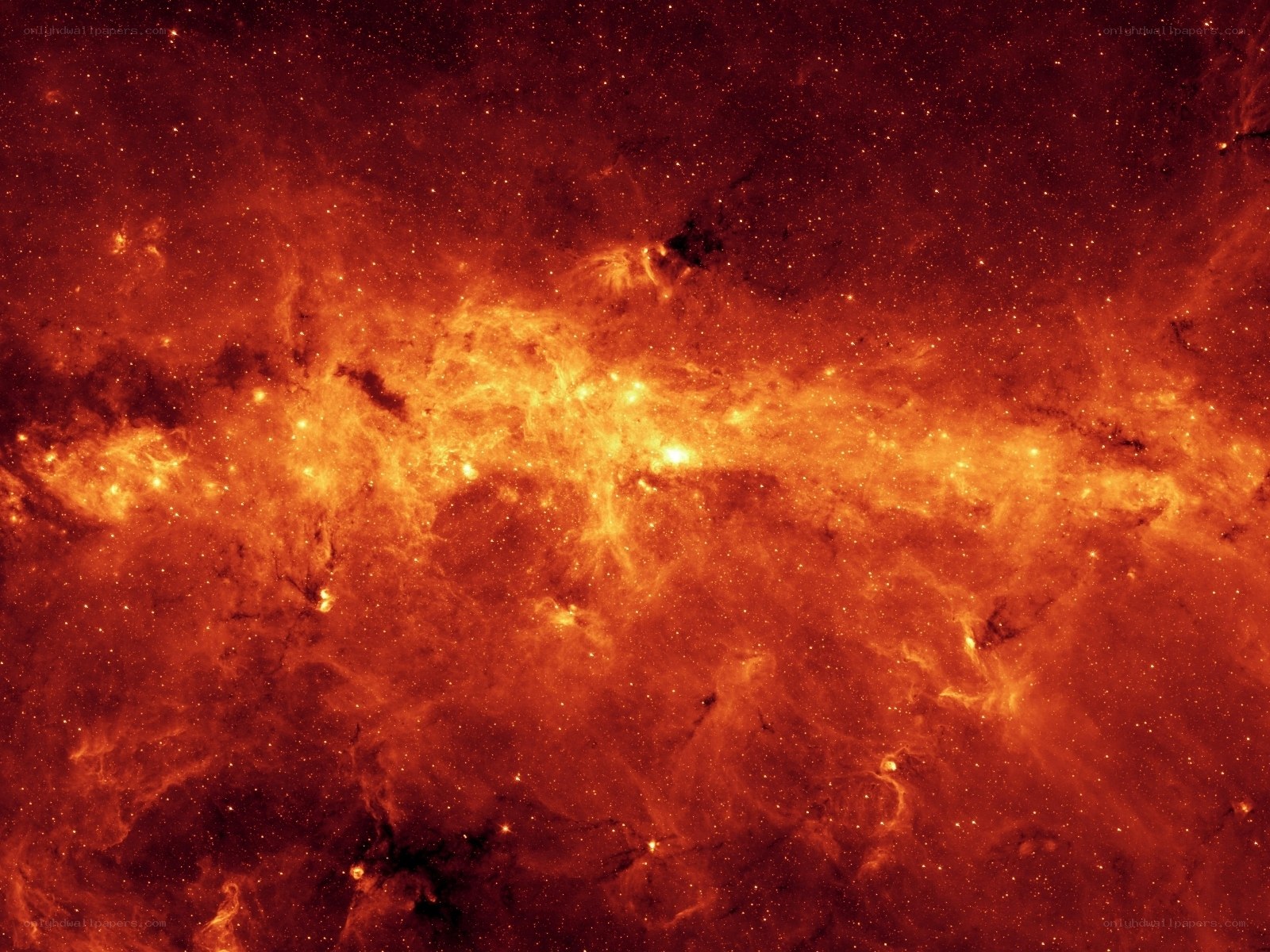 Cosmic nebula in infrared