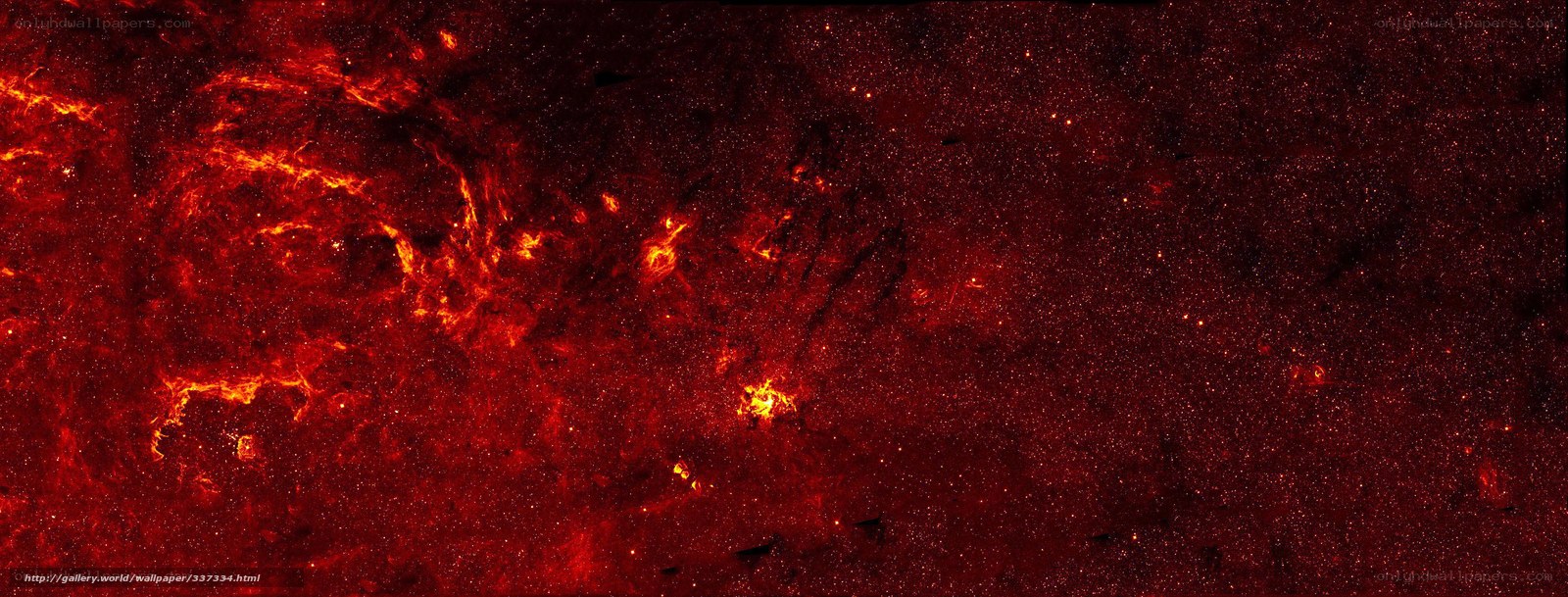 Cosmic nebula in infrared