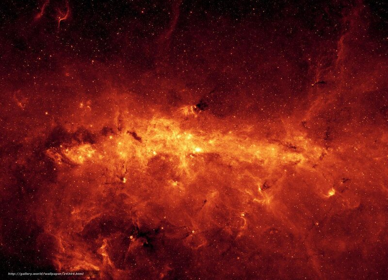 Cosmic Nebula in Red Light