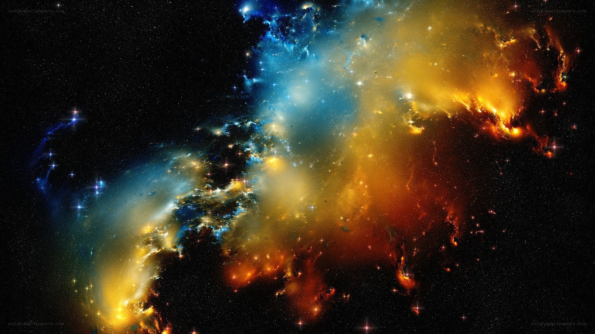 Cosmic nebula in space