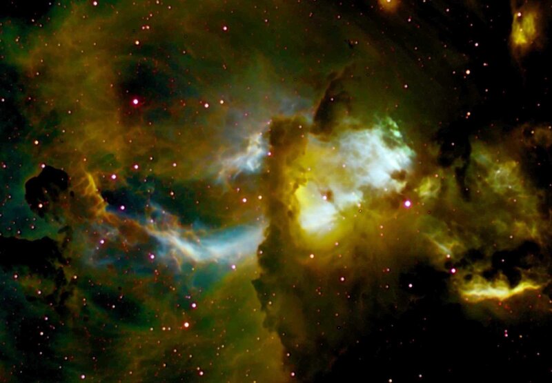 Cosmic nebula in space