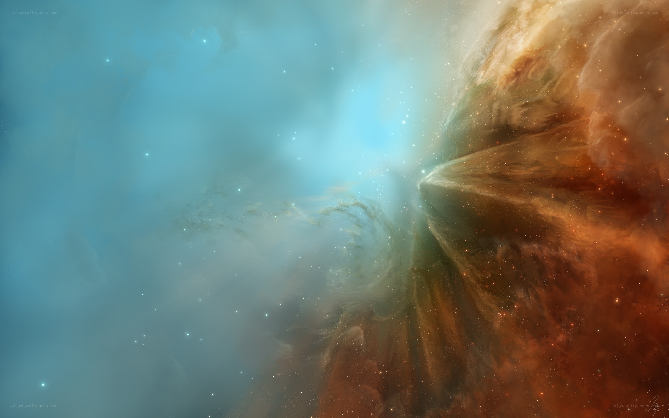 Cosmic nebula in space