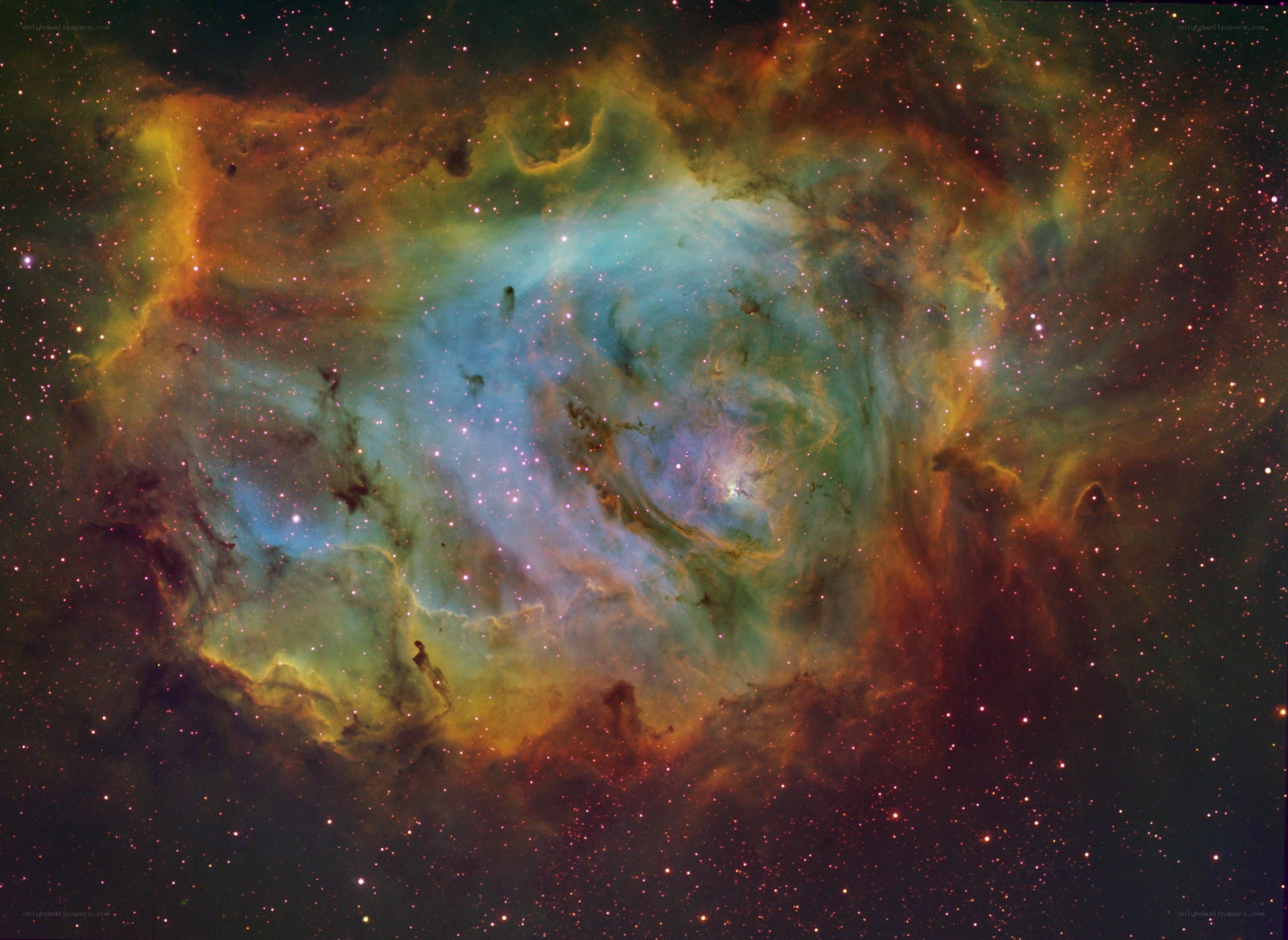 Cosmic nebula in space