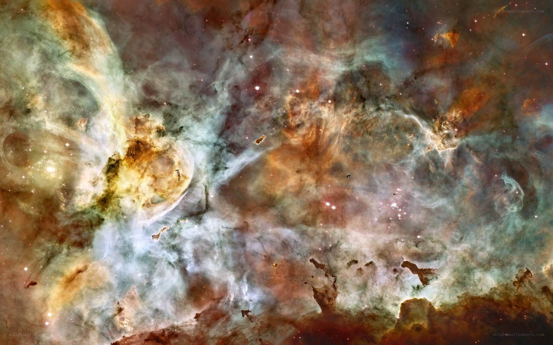 Cosmic nebula in space