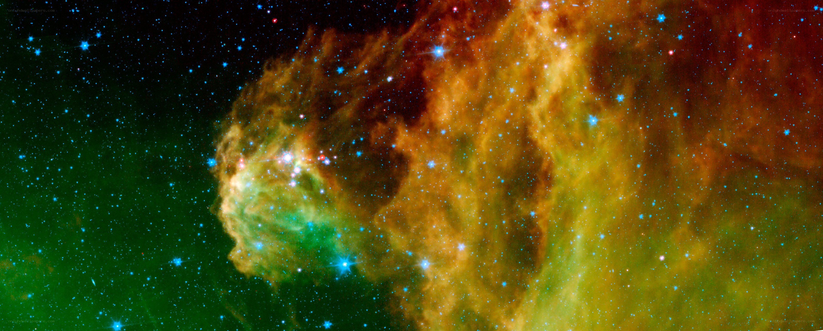 Cosmic nebula in space