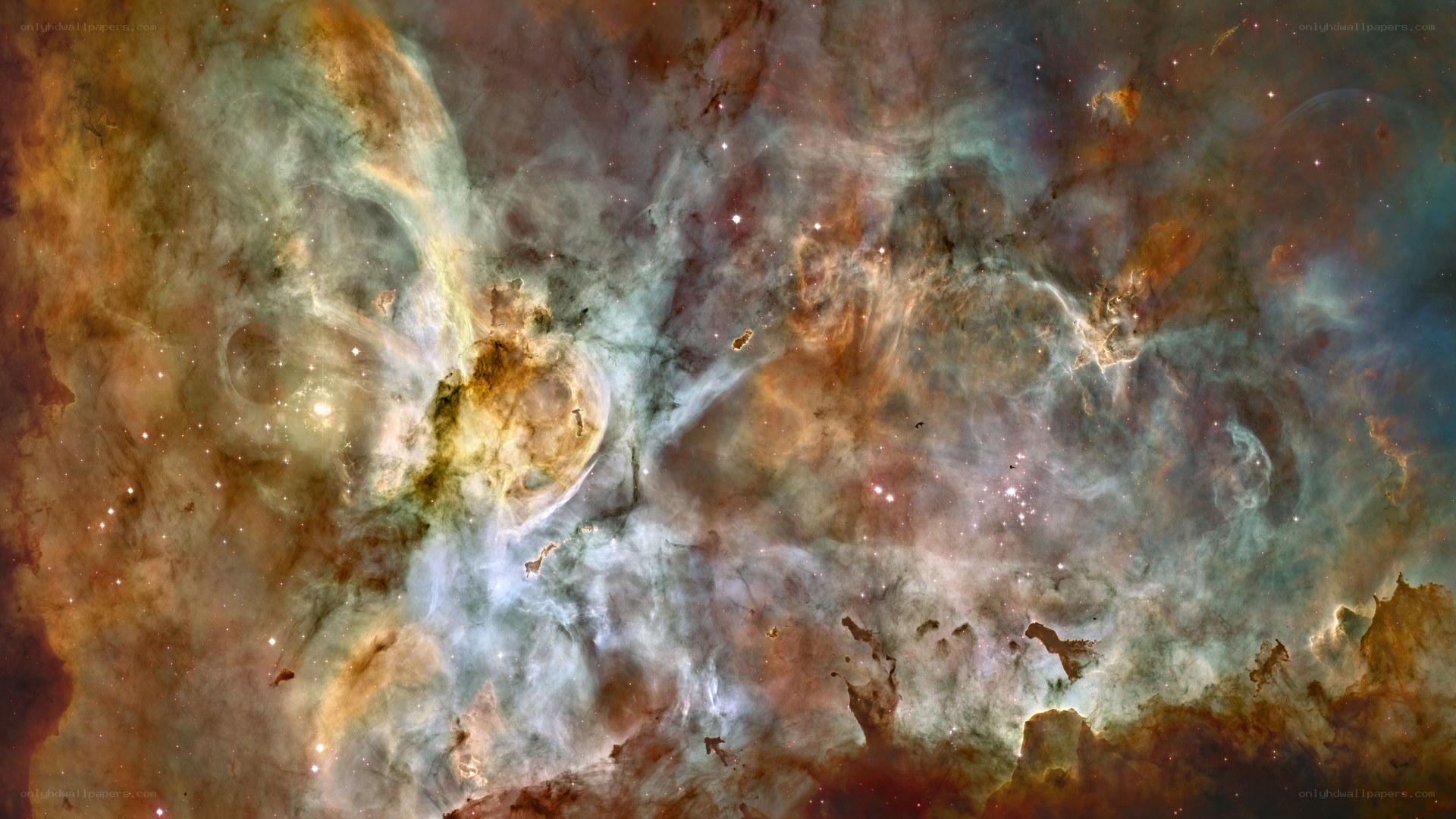 Cosmic nebula in space