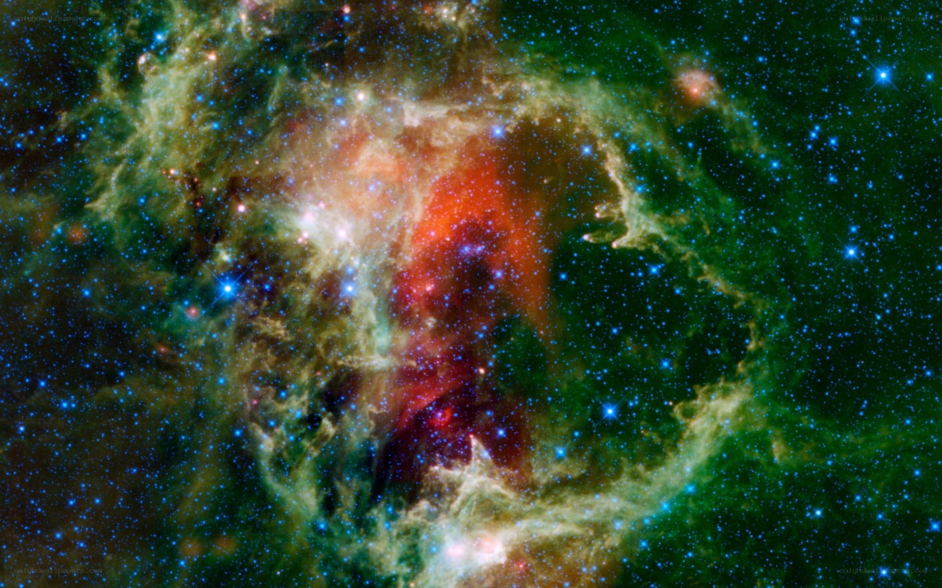 Cosmic nebula in space