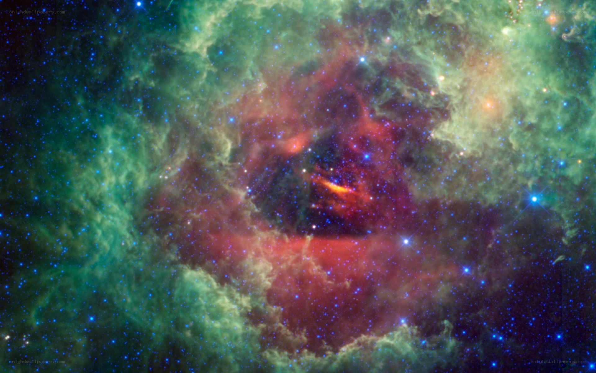 Cosmic nebula in space
