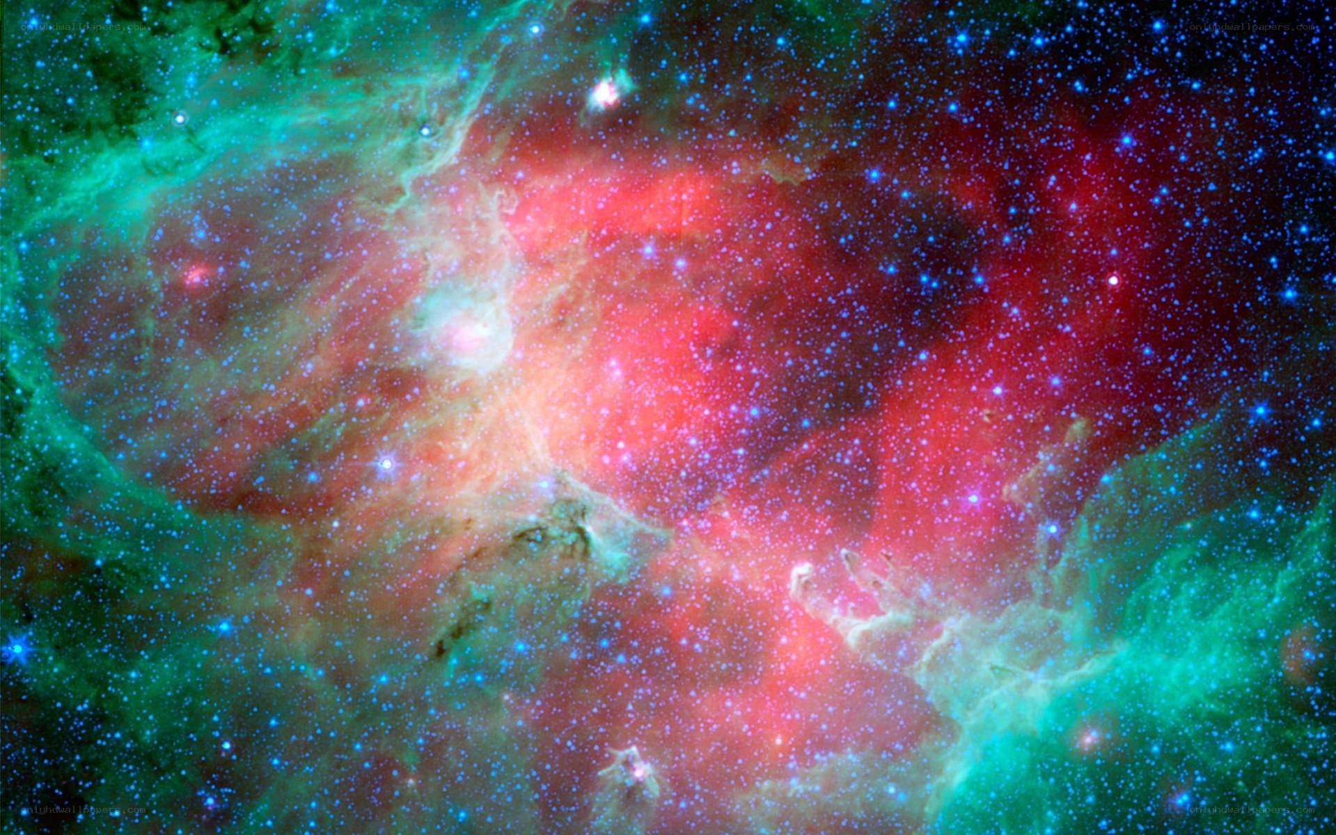 Cosmic nebula in space