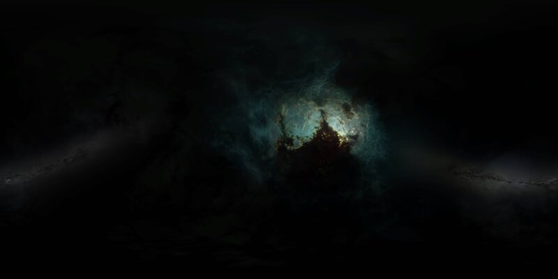 Cosmic Nebula in Space — Black, Dark, Mysterious