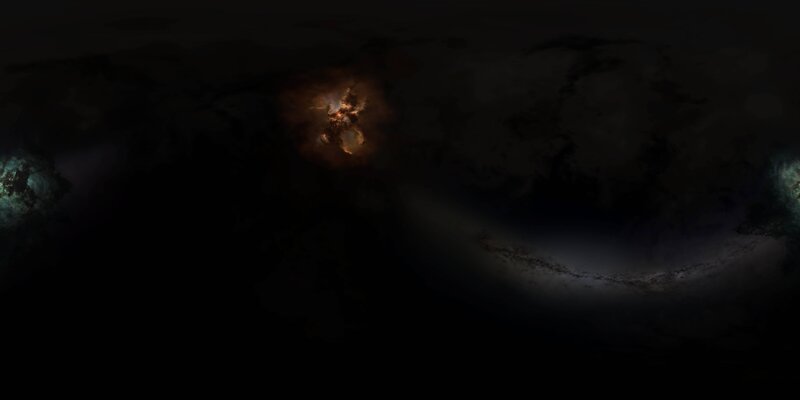 Cosmic Nebula in Space — Black, Dark