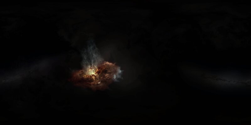 Cosmic Nebula in Space — Black, Dramatic