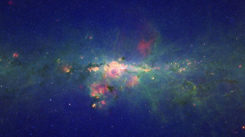 Cosmic Nebula in Space — Blue, Photograph, Stars, Gas Clouds