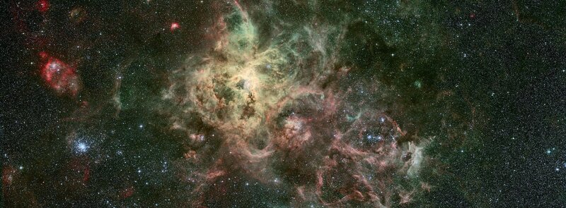 Cosmic Nebula in Space — Green, Photograph