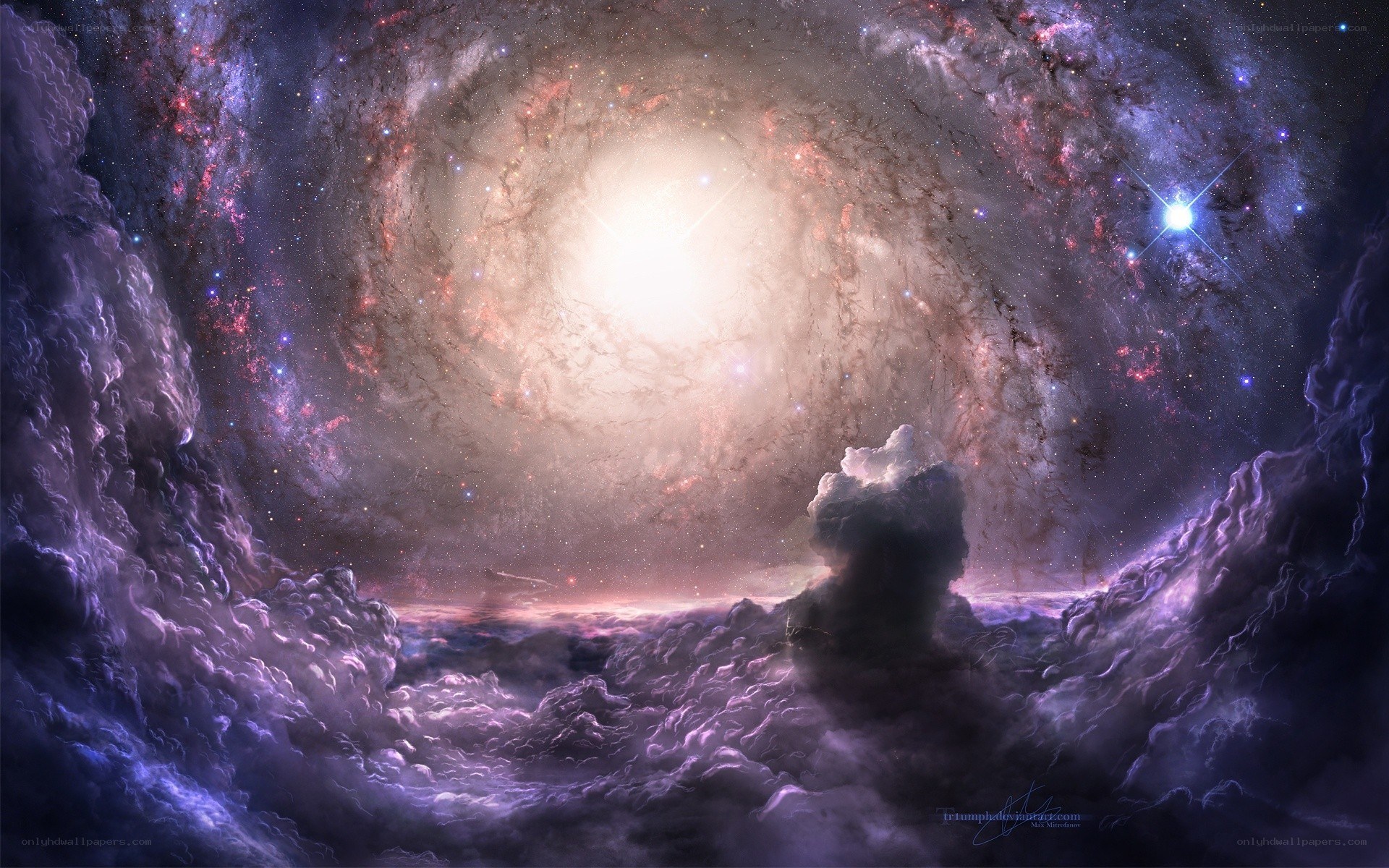 cosmic nebula landscape