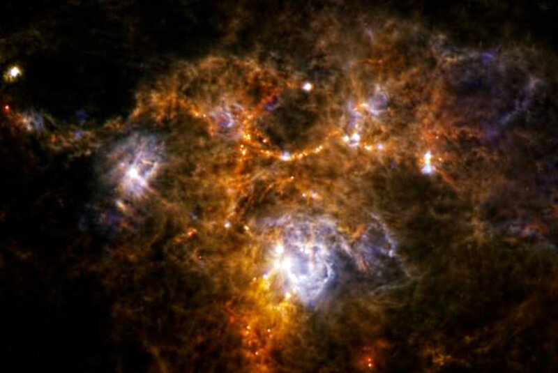 Cosmic Nebula — Orange