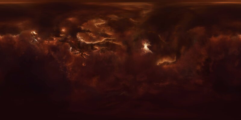 Cosmic Nebula — Red, Dramatic