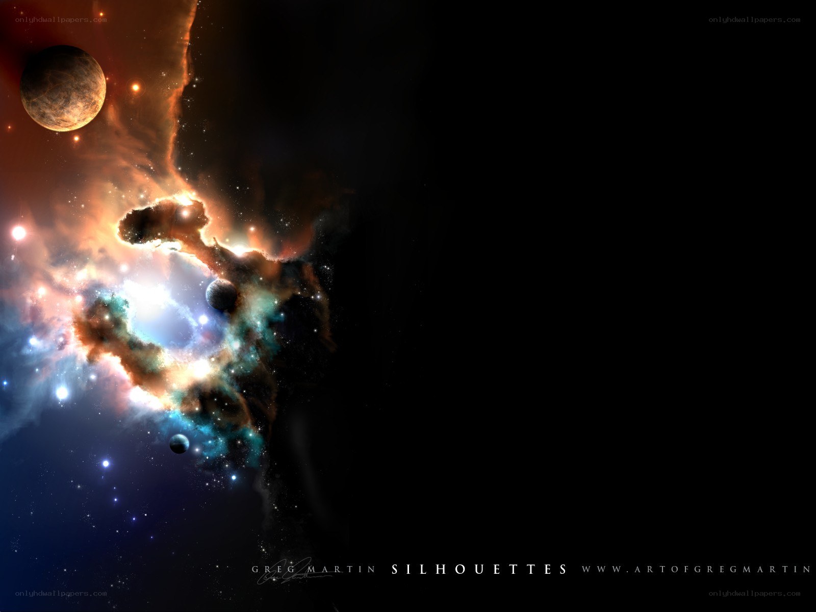 Cosmic Nebula Silhouette