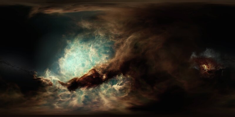 Cosmic Nebula — Teal