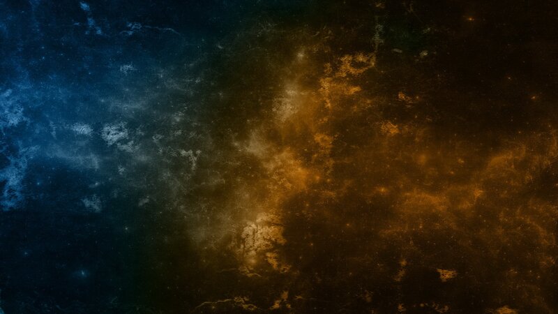 cosmic nebula with blue and gold hues
