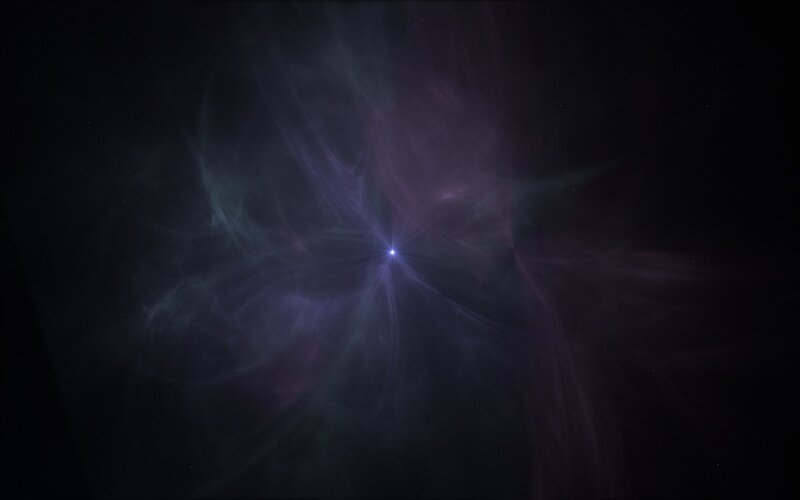 Cosmic nebula with central star