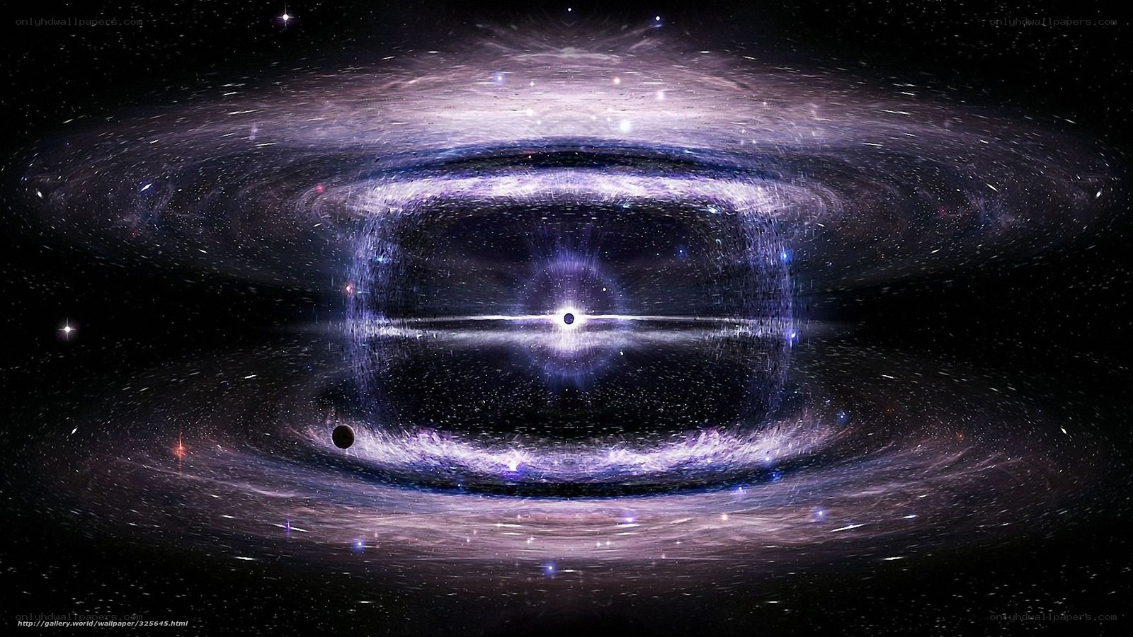 Cosmic nebula with central star