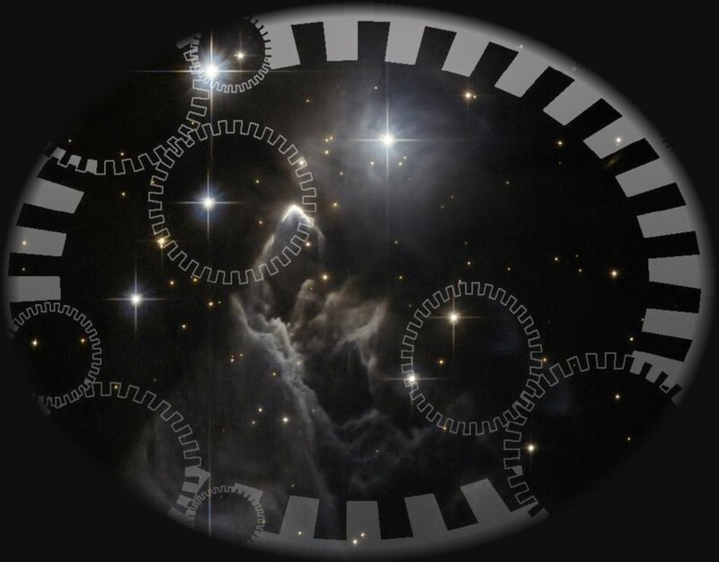 Cosmic Nebula with Gears