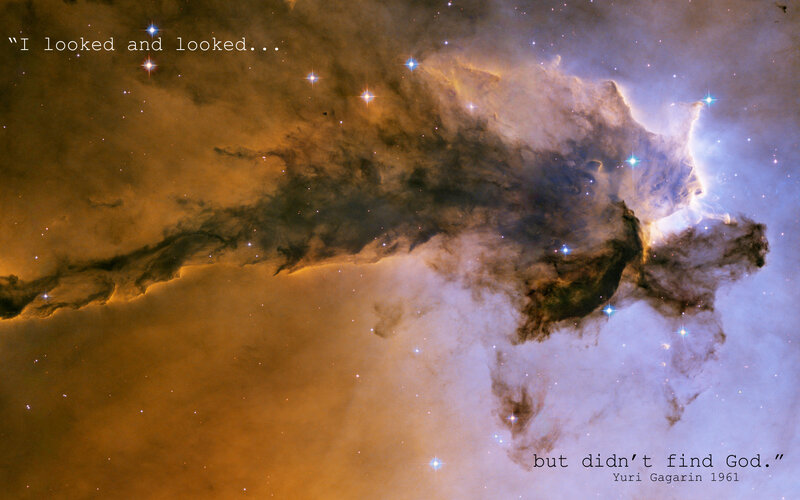 Cosmic Nebula with Quote