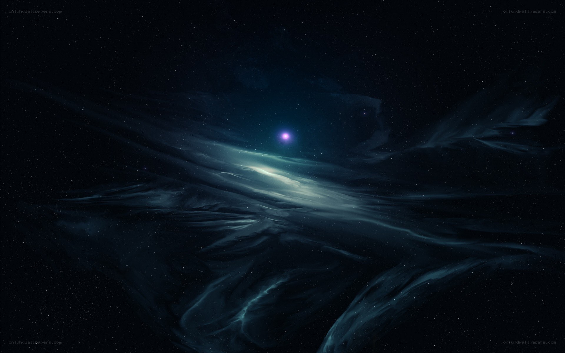 cosmic nebula with star