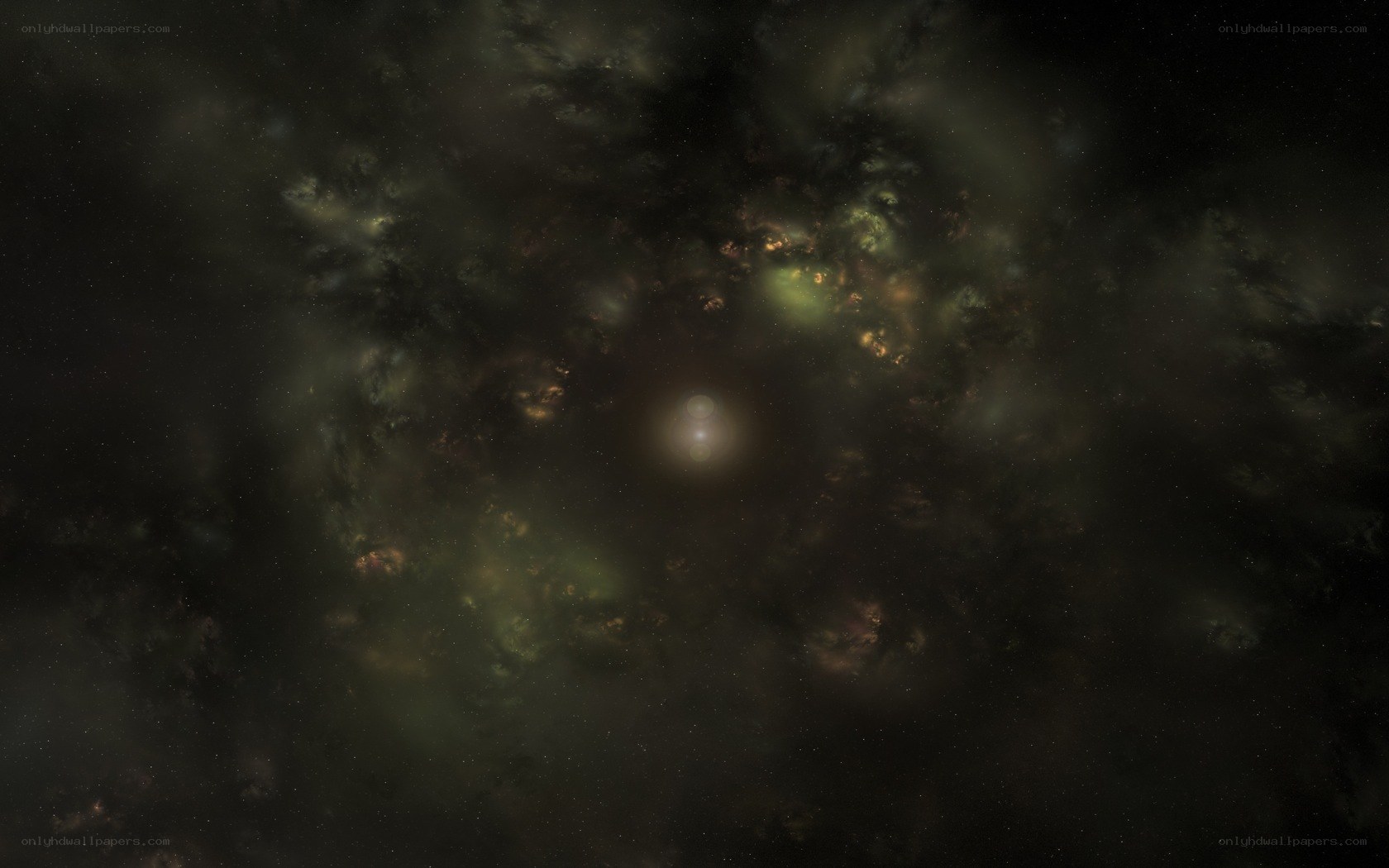 cosmic nebula with star