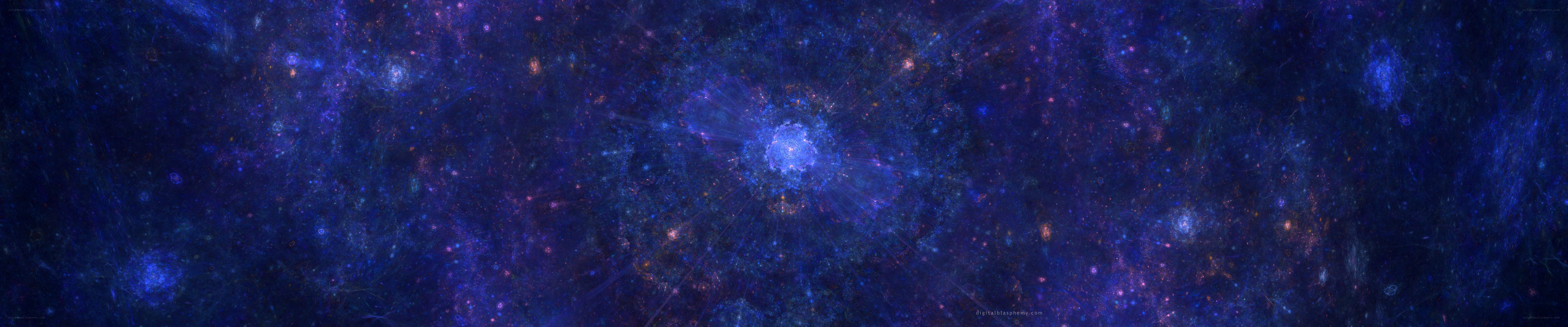Cosmic nebula with star cluster
