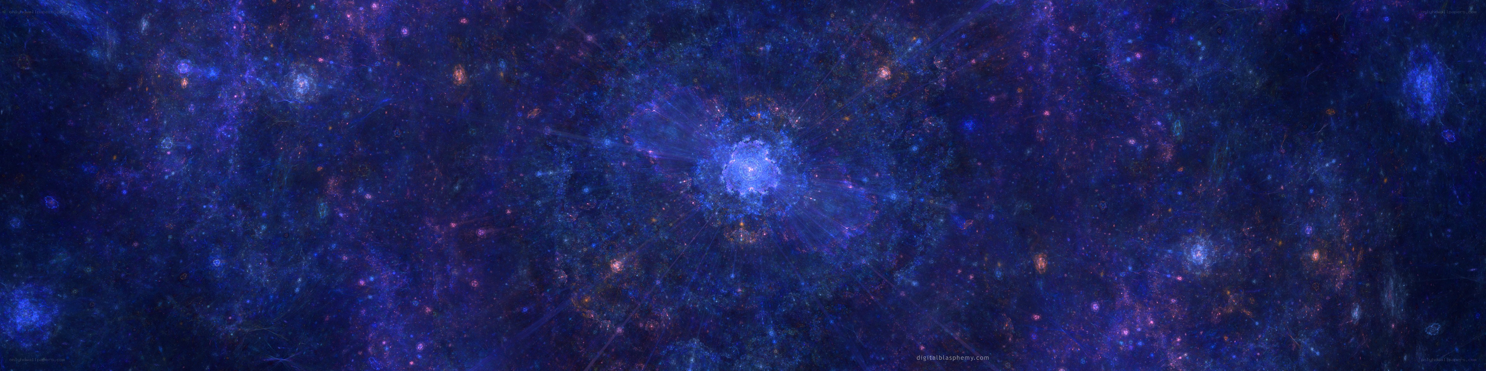 Cosmic nebula with star cluster