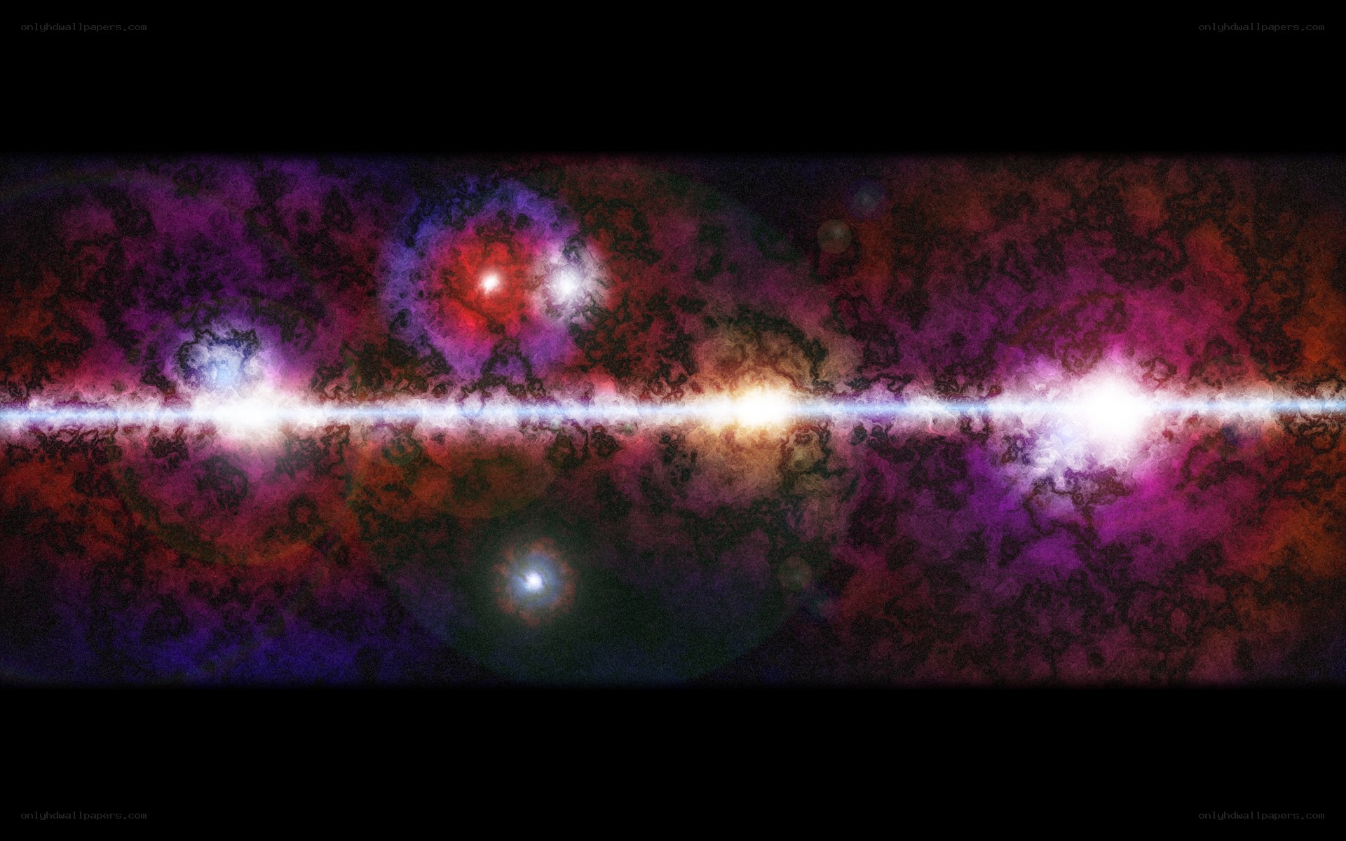 Cosmic nebula with star field