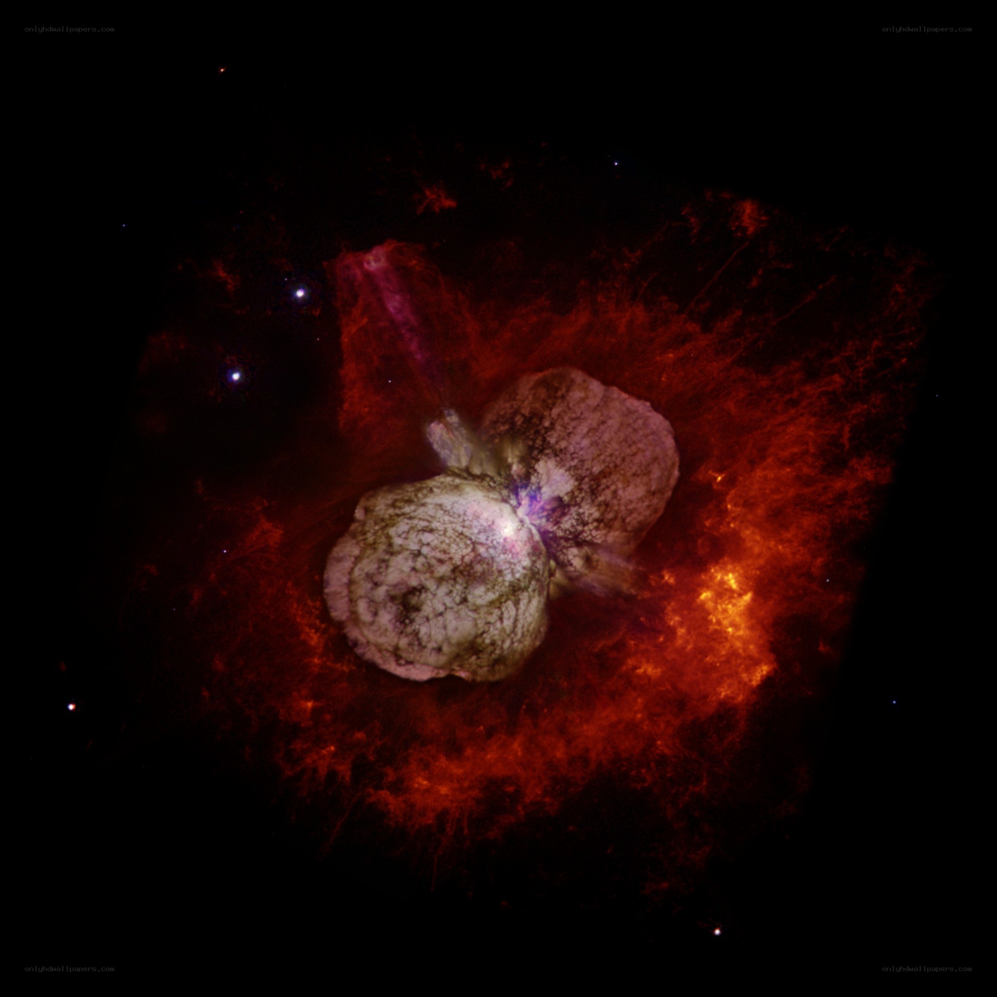 Cosmic nebula with star formation