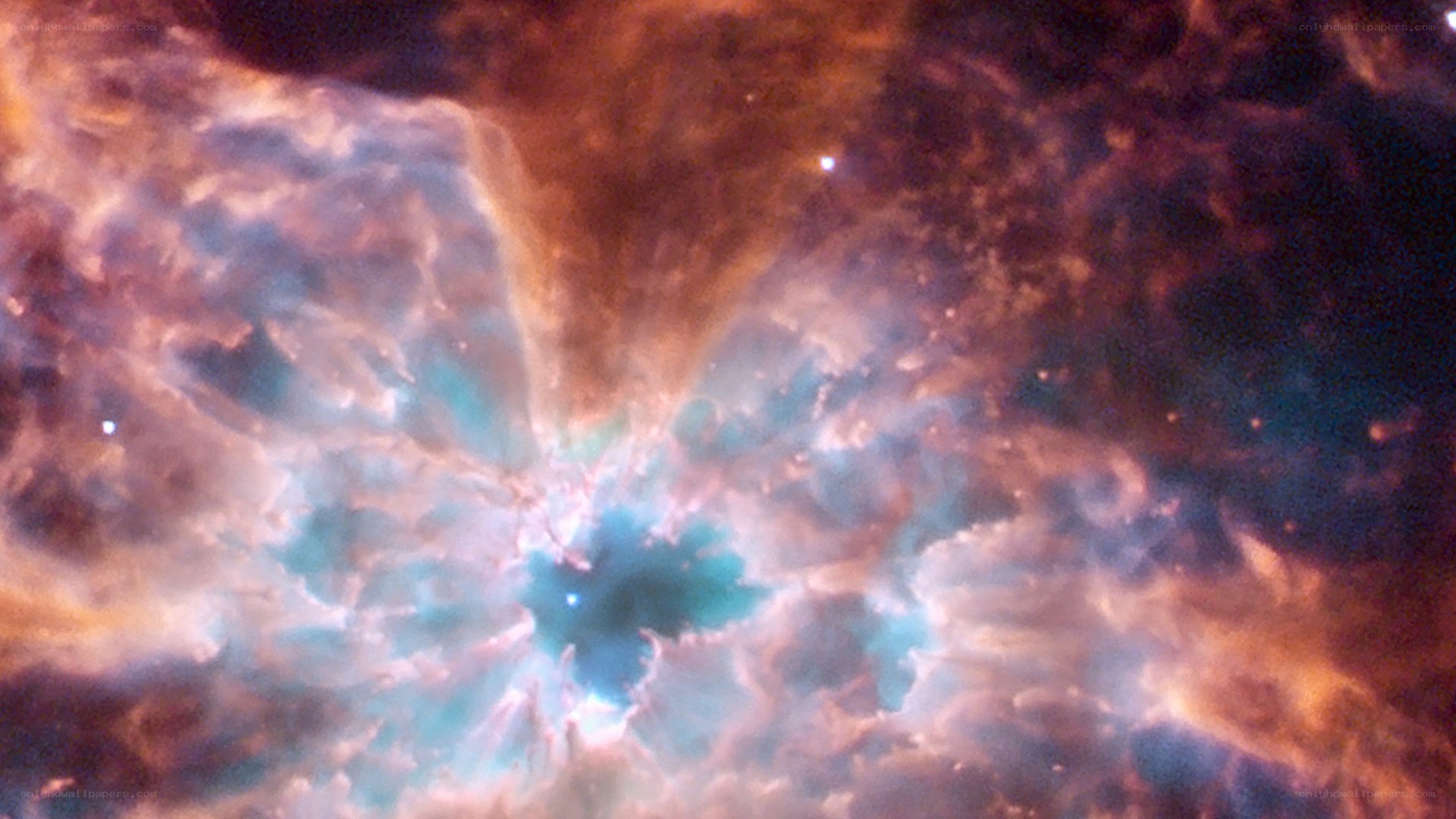 Cosmic nebula with star formation