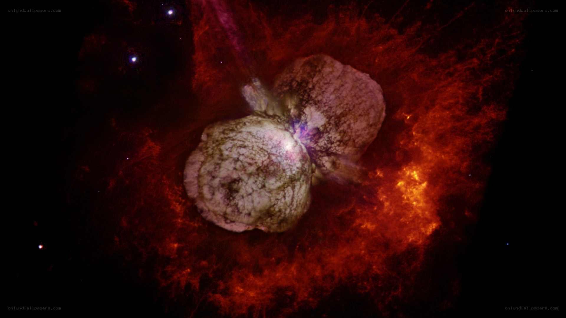 Cosmic nebula with star formation