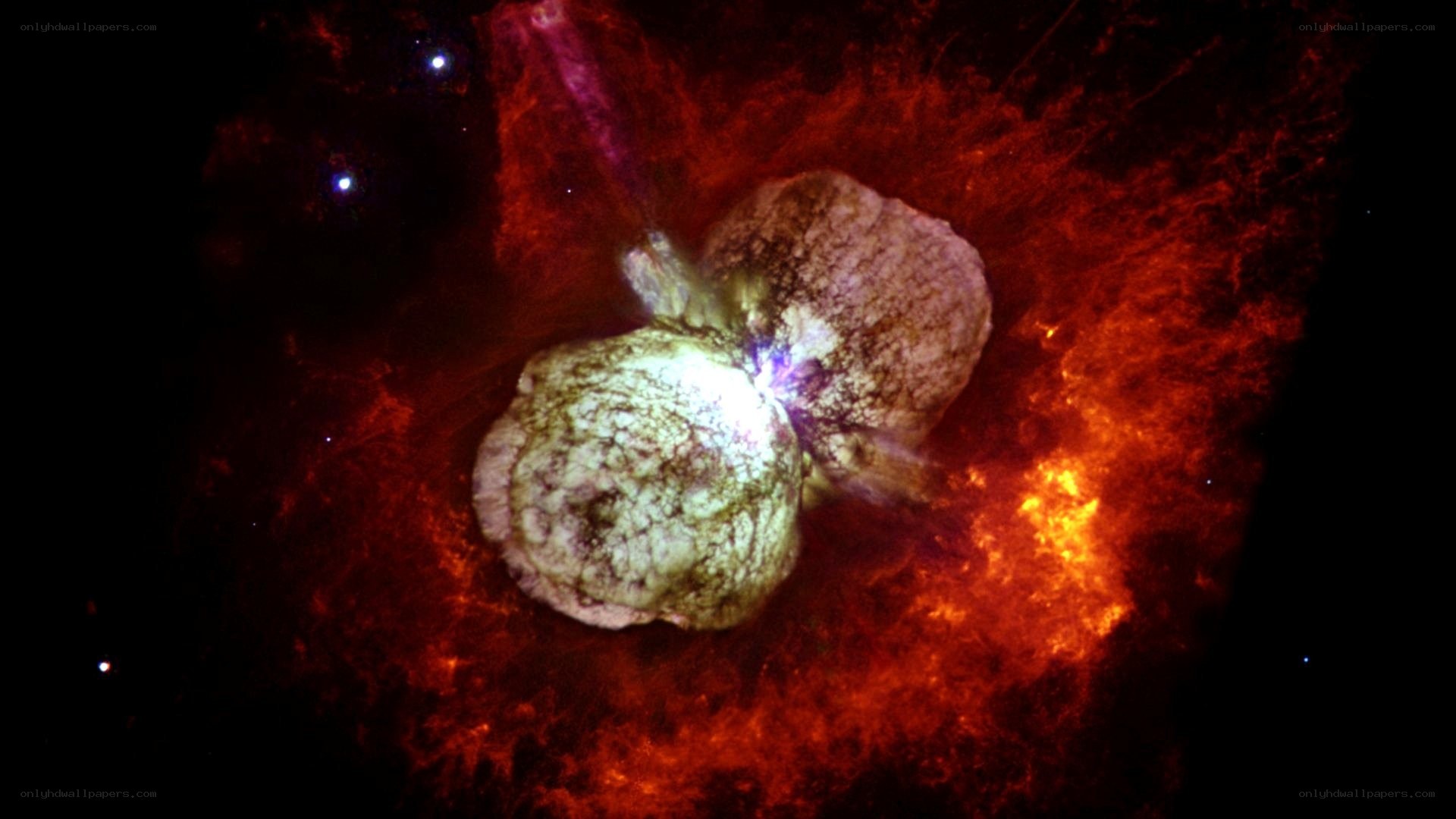 Cosmic nebula with star formation