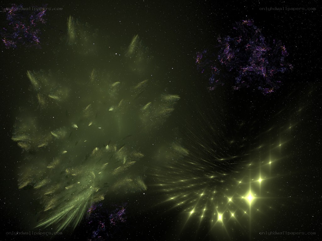 cosmic nebula with starburst