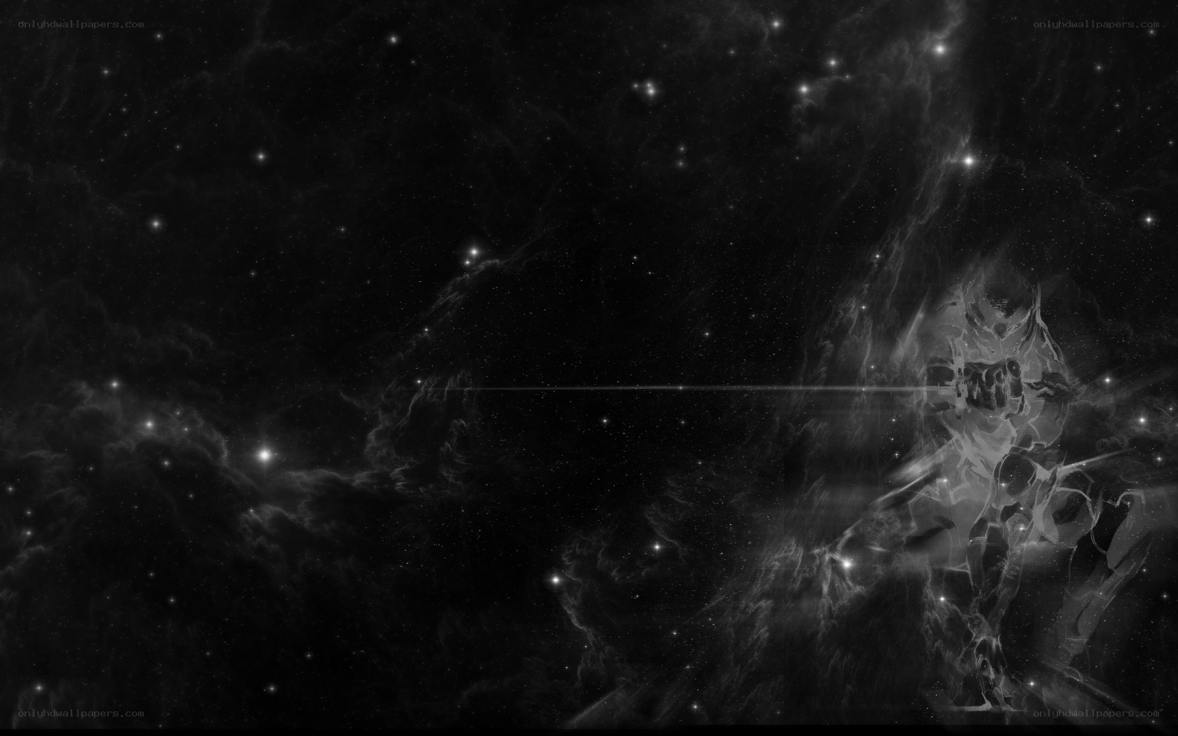 cosmic nebula with starfield