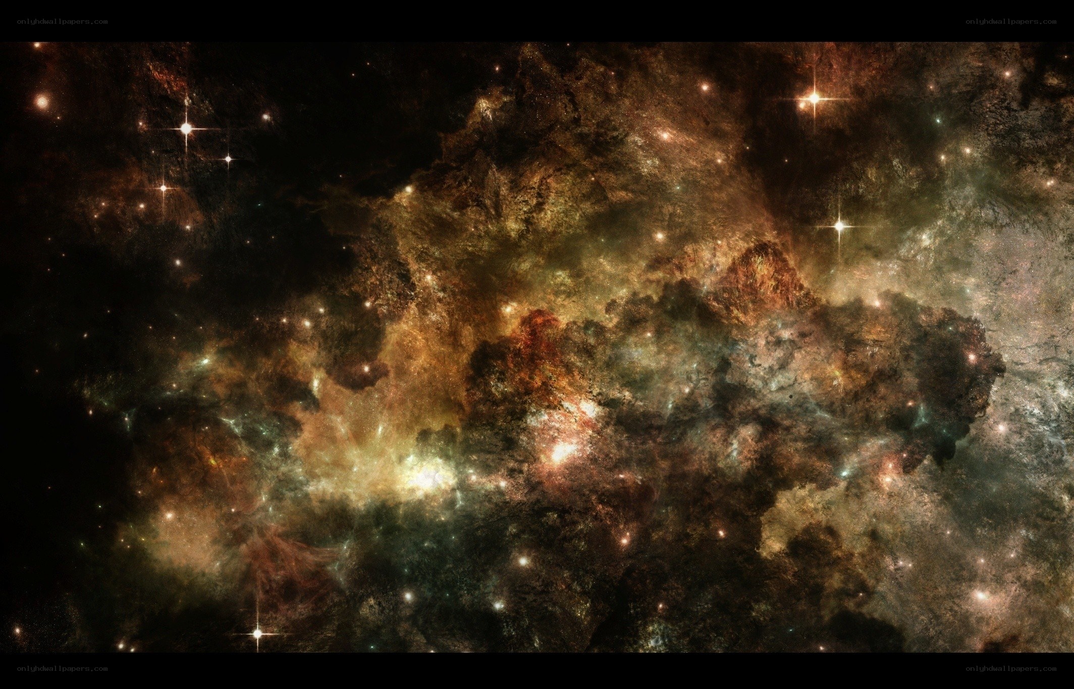 Cosmic nebula with stars