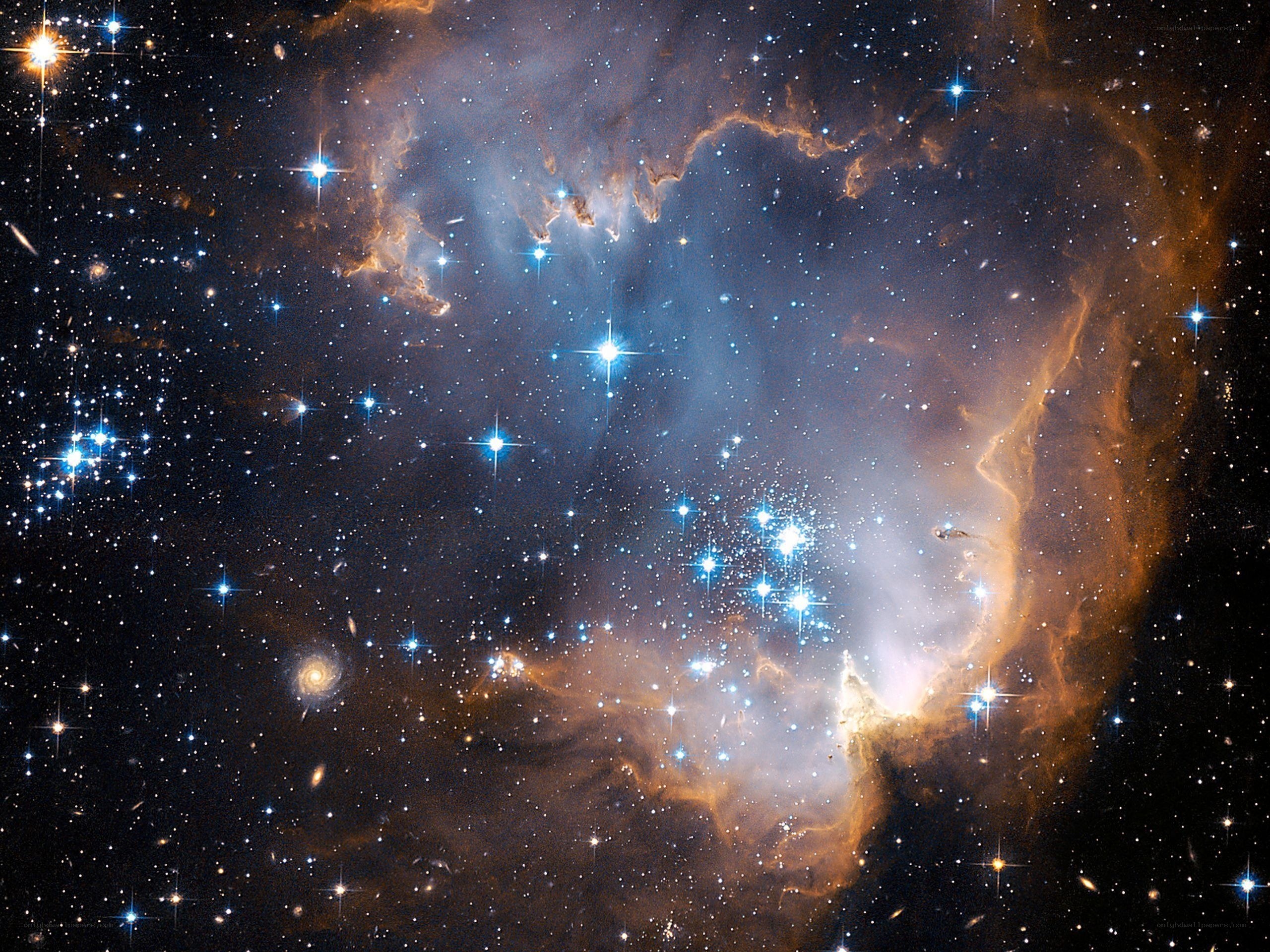Cosmic nebula with stars