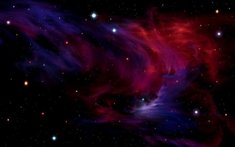 Cosmic nebula with stars