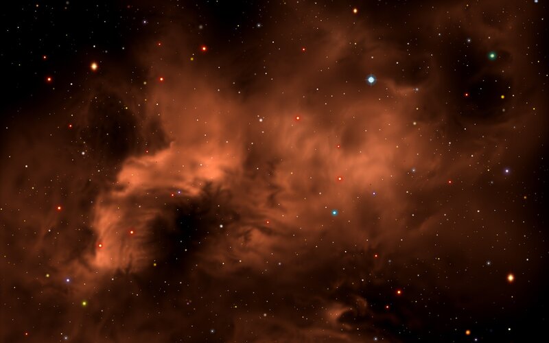 Cosmic nebula with stars