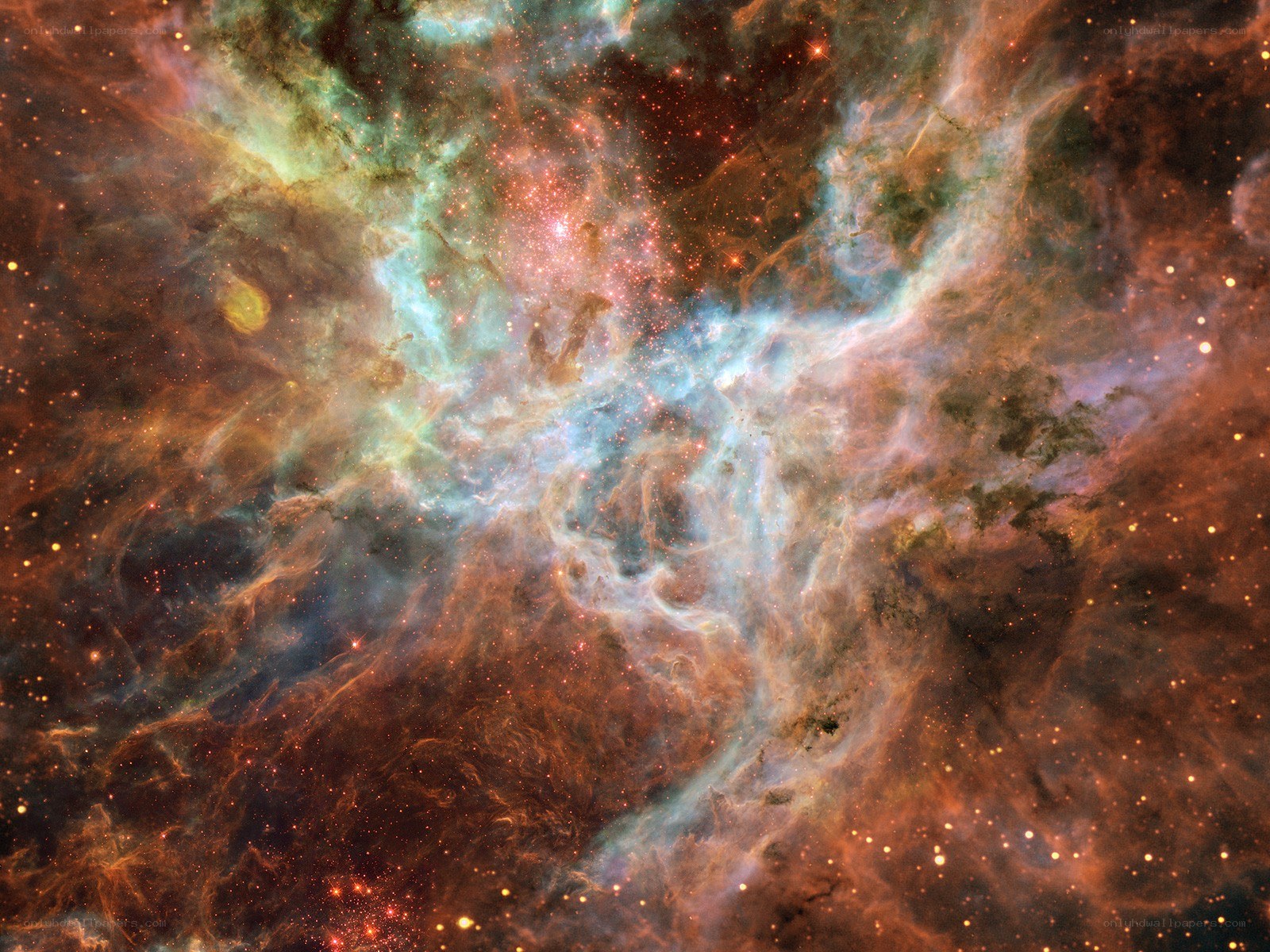 Cosmic nebula with stars