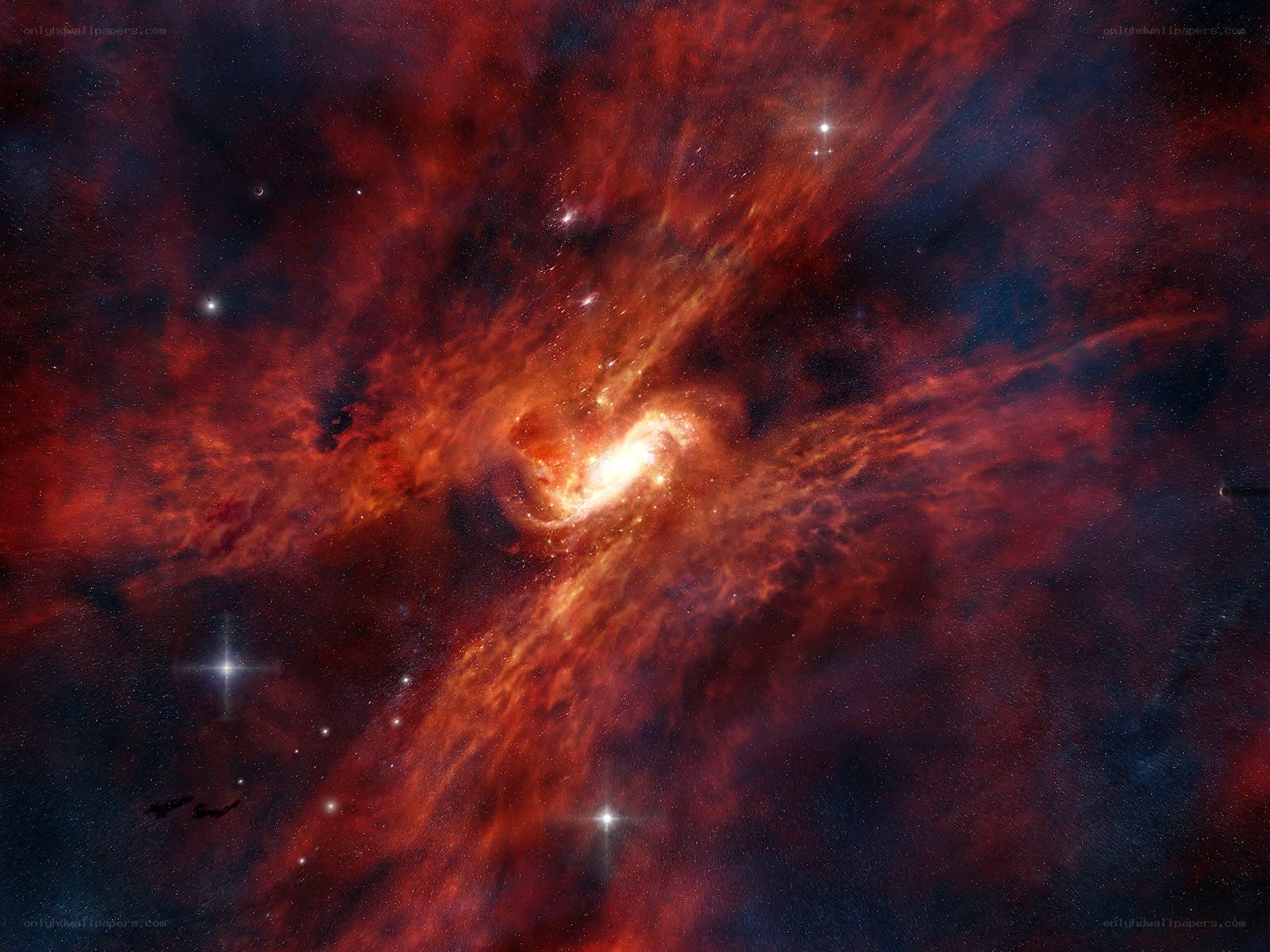 Cosmic nebula with stars