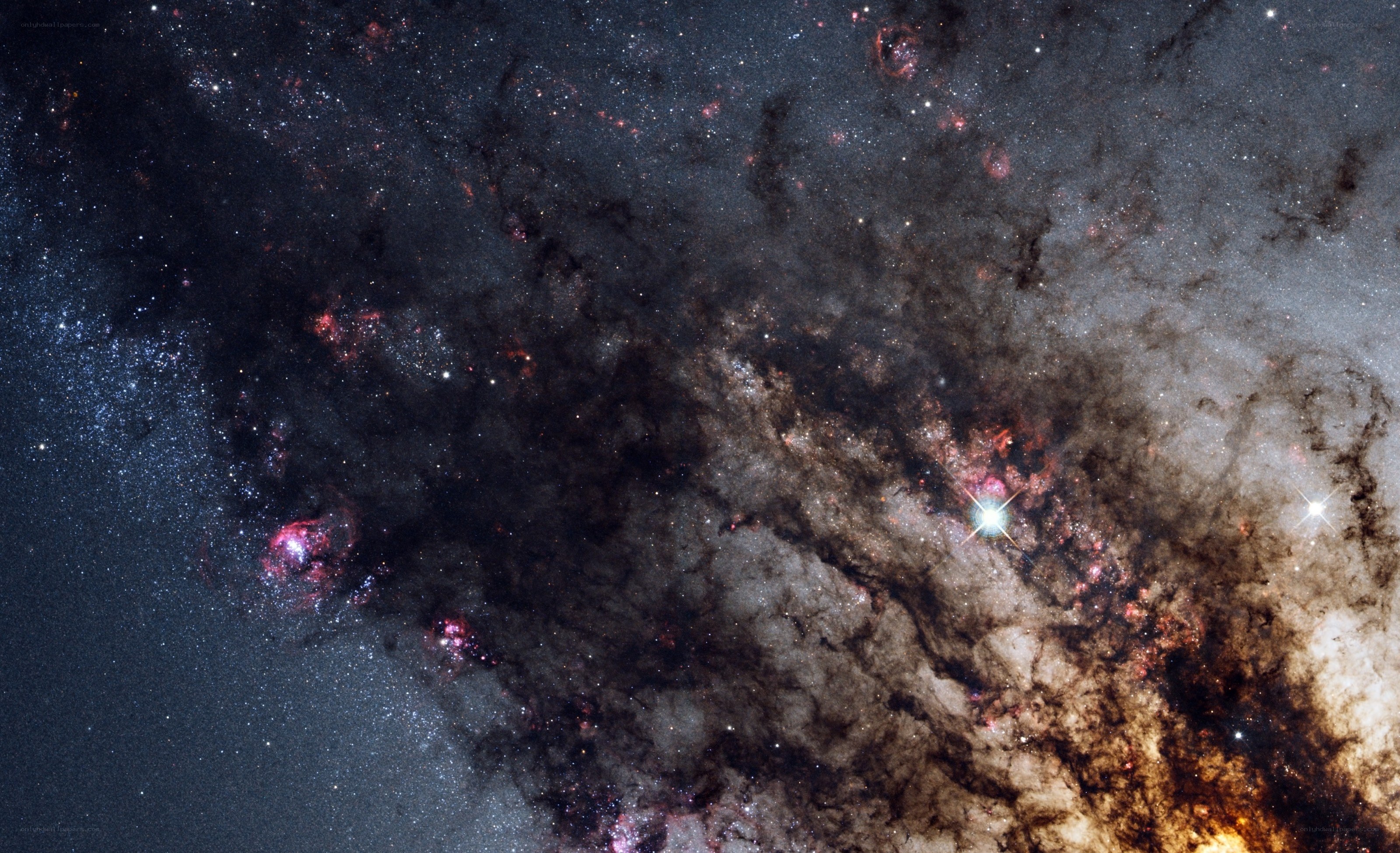 Cosmic nebula with stars