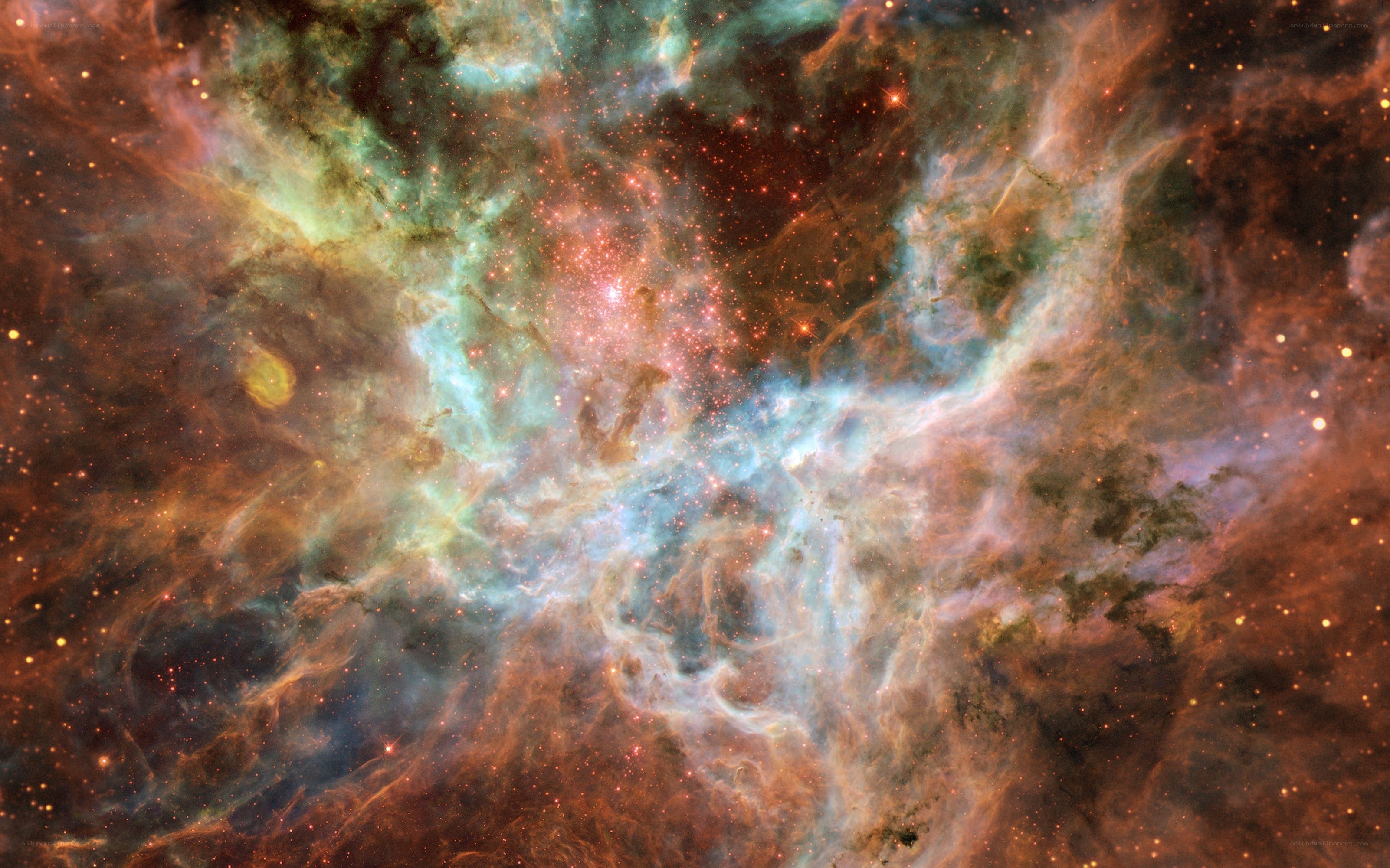 Cosmic nebula with stars